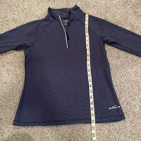 Eddie Bauer Women’s blue Polka Dot Top pullover fleece size small - Picture 4 of 6